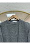 Peyker Crew Neck Scarf Sweater-Kr6023 Anthracite - 3