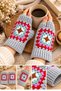 Women's Fingerless Knitted Gloves Gray Hand Knitted Winter Warm Gloves for Daily Use - 4