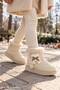 Toffe Winter Girls' Boots with Fur Inside and Bow Detail - 4
