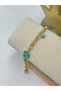 Clover and Evil Eye Detail Steel Bracelet - 2