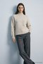 High Neck Off-Shoulder Oversize Sweater 2589 Ecru - 3