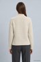High Collar Knitted Crop Sweater 2585 Ecru - 3