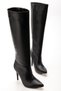 S-2007 Black Zippered Daily Boots - 4