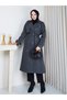 Windbreaker Detailed Lined Cashmere Coat Rc3168 - 6