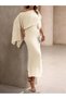 Rochie midi, crem - 4