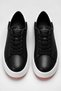 Men's Black Sneaker Casual Sports Shoes Thick Sole Lace-Up - 5