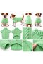 Hand Knitted Dog Sweater in Aqua Green – High-Necked, Twisted Detail, Short Sleeve Pet Clothing, 100% Cotton - 6