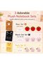 دفتر ملاحظات GOOD Bear Plush، 80 صفحة، مذكرات للأطفال مع 3 فراولة قطيفة - 4