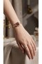 Classic Women's Steel Watch Gold Color & Burgundy Dial Vintage Square Case Classic Elegant Stylish Women's Wristwatch |   Limited Edition 2027 - 3
