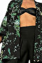 Green Patterned Short Kimono - 6