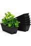 Plant Window Box 17in 7pcs Outdoor Herb Planter Large Plastic Flower Container Rectangular Vegetable