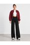 Women's Black Modal Striped Wide-Leg High-Waist Casual Soft Textured Elastic Waist Lycra Trousers - 4