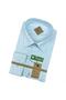 Men's Classic Wide Cut Long Sleeve Pocket Plain Cotton Shirt - 2