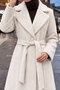 Double-Breasted Collar Lined Araboy Coat Tsd260297 Gray Ecru - 3
