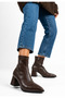 Bellamor Premium Pointed Toe Block Heeled Genuine Leather Ankle Boot – Casual Stylish Zippered Short Boots - 4
