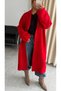 Premium Şardonlu 50% Wool Shawl Collar Long Cardigan - 3