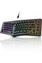 لوحة مفاتيح سلكية مريحة، إضاءة خلفية RGB، تصميم مدمج بـ 69 مفتاحًا، وضع واحد USB/Type-C