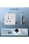 مقبس كهربائي فردي بمفتاح تشغيل/إيقاف (UK) مع مؤشر LED، لوحة حائط من مادة PC - 2