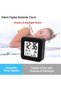 Battery Powered Digital Alarm Clock, Compact Bedside Clock with Night Light and Temperature Display, - 3
