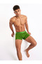 Avocado Patterned Men's Boxer Cotton Lycra Shiny Elastic Boxed Dark Green - 2