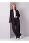 Women's Black Modal Fabric Off-Shoulder Jacket with Folded Cuffs and Loose Fit