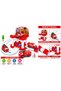 Kids Fire Rescue Parking Garage Playset 14 PCS DIY Fire Station Toy with 2 Fire Vehicles, Curved Race Track, Ramps & Parking Platform, Pretend Play Emergency Rescue Set for Ages 3+ - 2