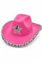 Bride to Be Pink Star Cowboy Hat with Sequin Brim Bachelorette Bridal Party Hat - 7