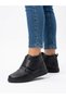 Women's Black Orthopedic Sole Genuine Leather Daily Boots - 2