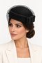 Women's Bowknot Mesh Detailed Pillbox Hat – Wedding and Event Hat - 5