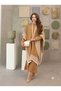 Women's Double Interlaced Dress Poncho Knitwear Set - 7