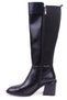 Dza07-3374043 Black Daily Stretch Women's Boots with 7 cm Thick Heels - 3