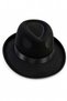 Black Fedora Hat with Ribbon Detail Mafia Costume Hat Unisex Party Props and Show Accessory - 7