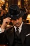 Black Fedora Hat with Ribbon Detail Mafia Costume Hat Unisex Party Props and Show Accessory