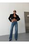 Women's High Waist Straight Cut Straight Wide Leg Jeans - 6