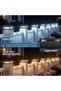أضواء LED شمسية للأعمدة الخارجية، 6 قطع، أبيض دافئ/أبيض بارد - 3