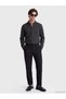 Ozmarka New Season Anthracite Slim Fit Textured Men's Shirt - 2