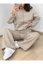 Women's long sleeve modal blouse and pants two-piece set with front zipper