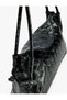 Quilted Knitted Textured Faux Leather Shoulder Bag with Metal Accessories and Internal Pocket - 4