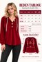 Velvet Texture, Hooded Style - Women's White Button Detailed Long Sleeve Hooded Velvet Blouse - 5