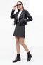 Richey Black Skin Genuine Leather Women's Round Toe Thick Heeled Boots - 2