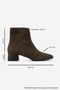 Richey Green Suede Genuine Leather Women's Round Toe Thick Heeled Boots - 4