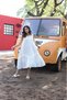 Sleeveless calf length handloom dress