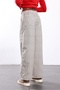 Beige Checkered Wide Leg Pants 19174 - 6