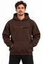 Oversized Hooded Kangaroo Pocket Sweatshirt with Stripes and Signature Print, Relaxed Fit
