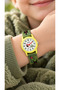10 Atm Pool Sea Use-Green Silicone Cord Numberal Digital Girls Boys Children's Wristwatch+Bracelet - 2