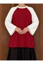 Women's Garnished Advertising Sleeve Tunic Blouse