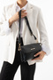 Women's Multi-Compartment Soft Crossbody Shoulder Bag with Snap Closure - 2