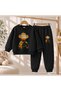 Team Sweatshirt Yellow Monkey Printed Girls Boys Crew Neck