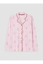 Ozmarka New Season Pink Teddy Bear Printed Women's Pajama Set - 6