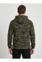 Hooded Half-Zip Camouflage Denim Kangaroo Jacket - 2